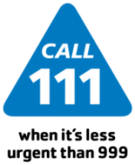 Call 111 when it's less urgent than 999