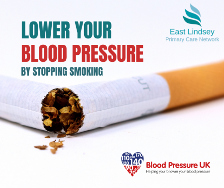 Stop smoking and lower you BP - link to Blood Pressure UK website